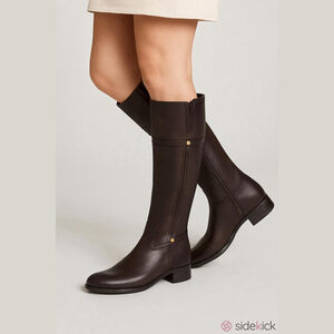 Franco Sarto Sparta Brown Leather Riding Boots Women's 6M